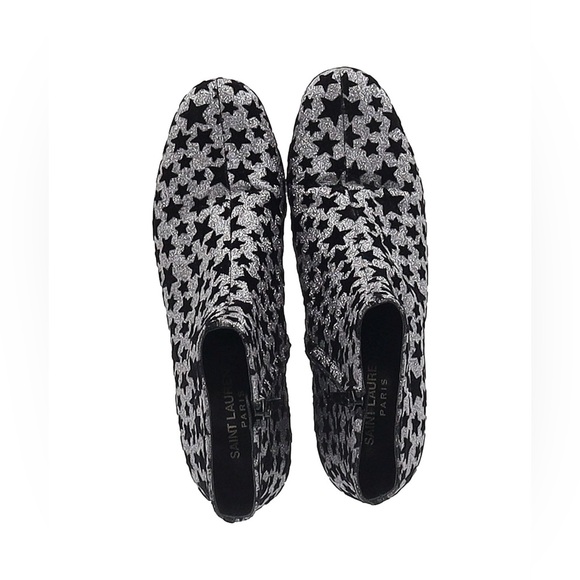 Saint Laurent Paris Star Print Ankle Boots | Size 37 - Picture 3 of 5
